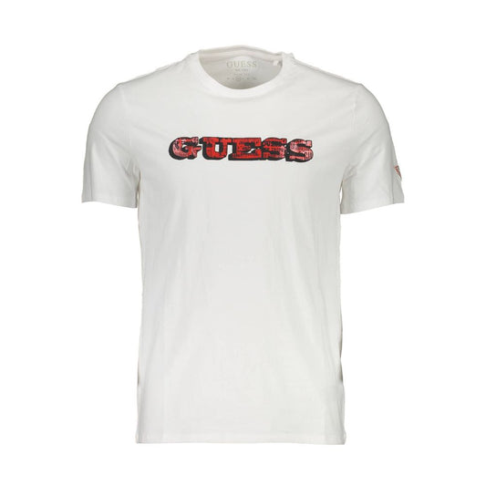 Guess Jeans White Cotton Men T-Shirt Guess Jeans