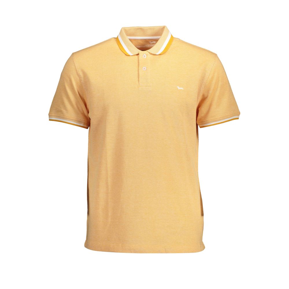 Harmont & Blaine Orange Cotton Men Polo Shirt Harmont & Blaine