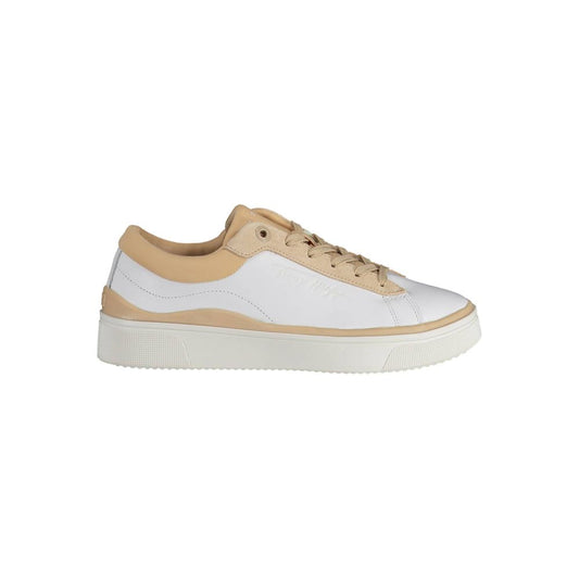 Tommy Hilfiger White Leather Women Sneaker Tommy Hilfiger