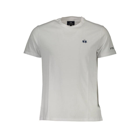 La Martina White Cotton Men T-Shirt La Martina