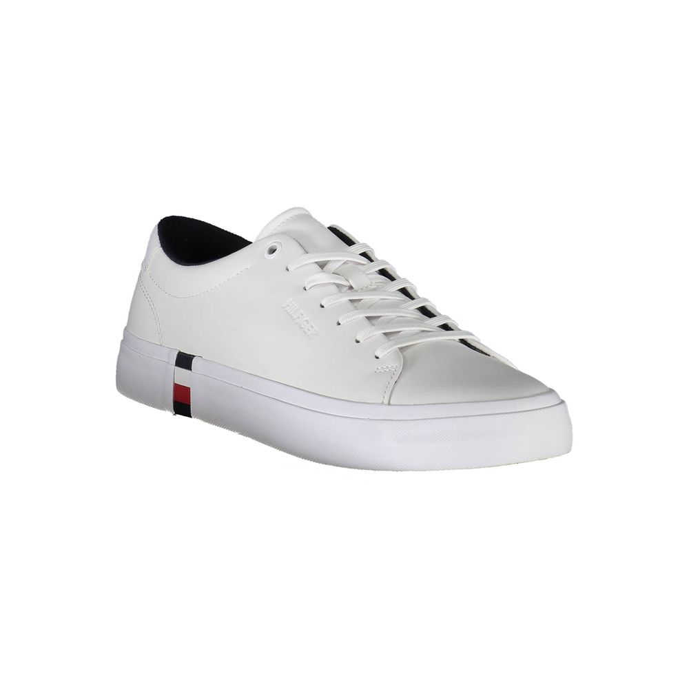 Tommy Hilfiger White Leather Men Sneaker Tommy Hilfiger