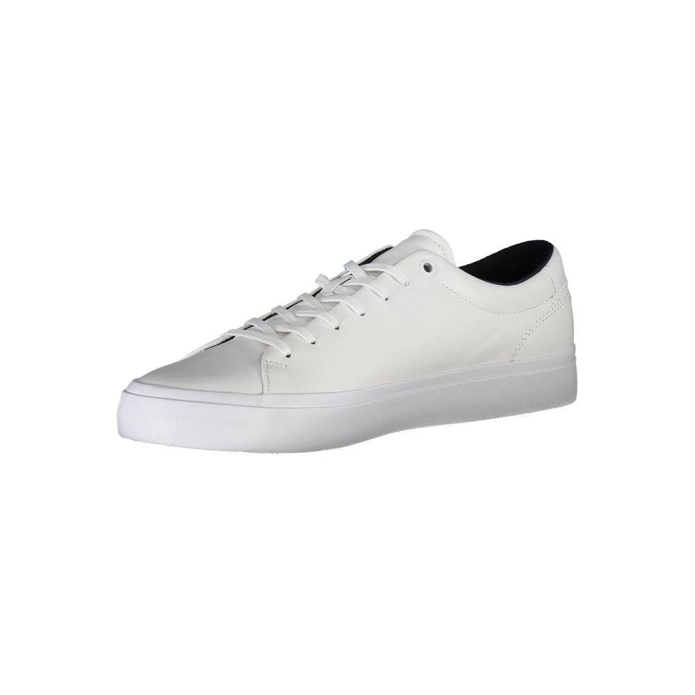 Tommy Hilfiger White Leather Men Sneaker Tommy Hilfiger