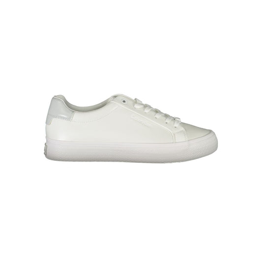 Calvin Klein Elegant White Sneakers with Contrast Detailing Calvin Klein