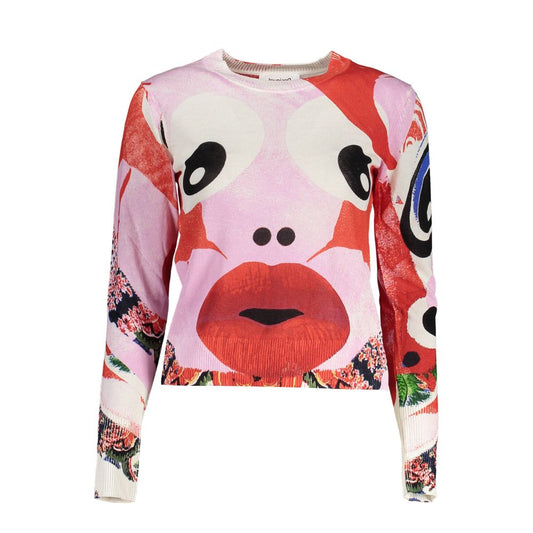 Desigual Pink Viscose Women Sweater Desigual