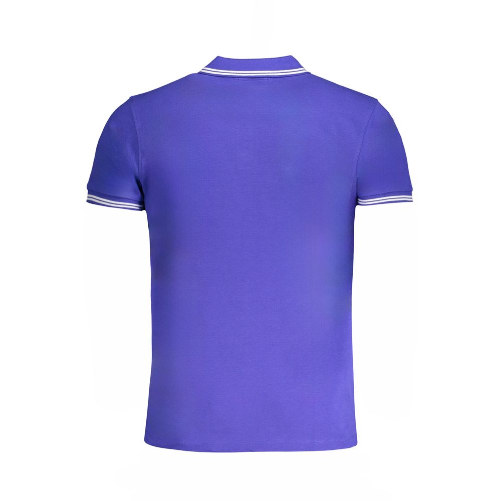 Cavalli Class Blue Cotton Polo Shirt