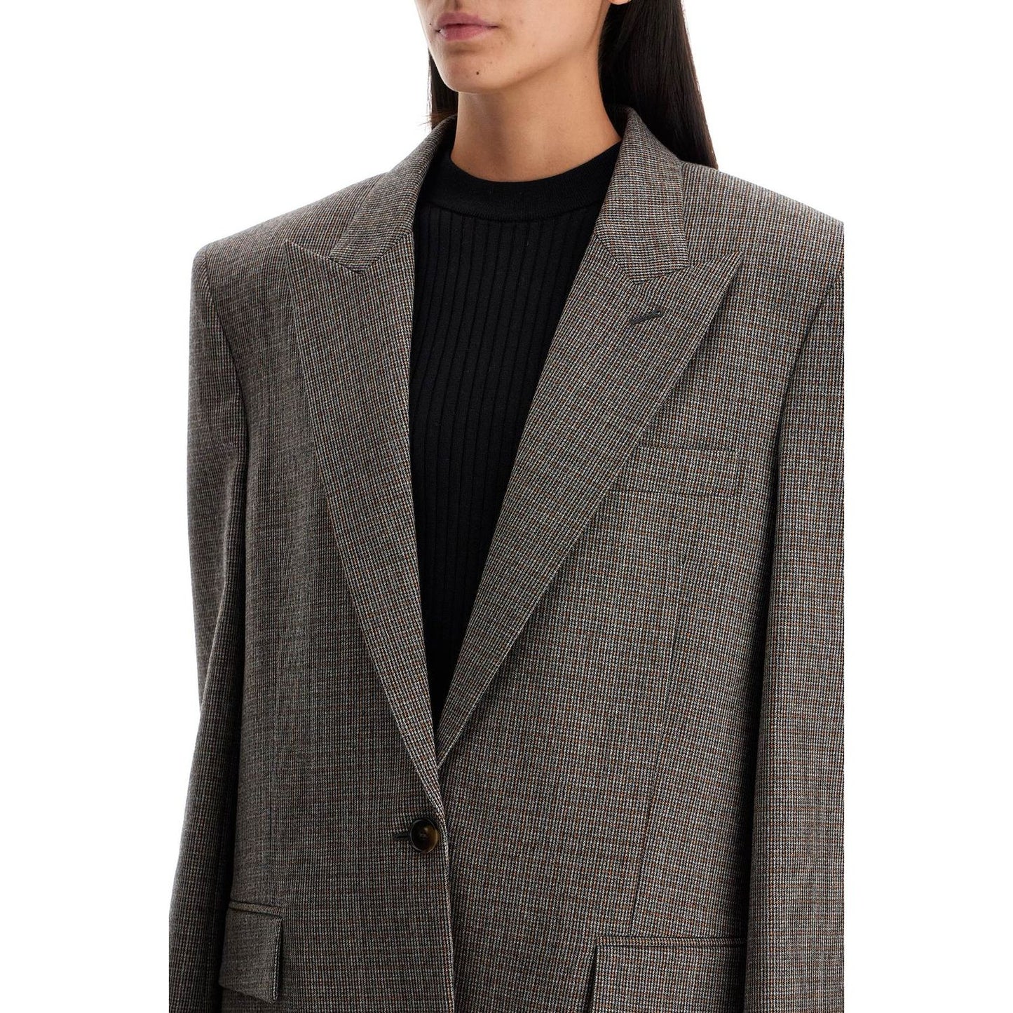 Stella McCartney houndstooth single-breasted bl Jackets Stella McCartney