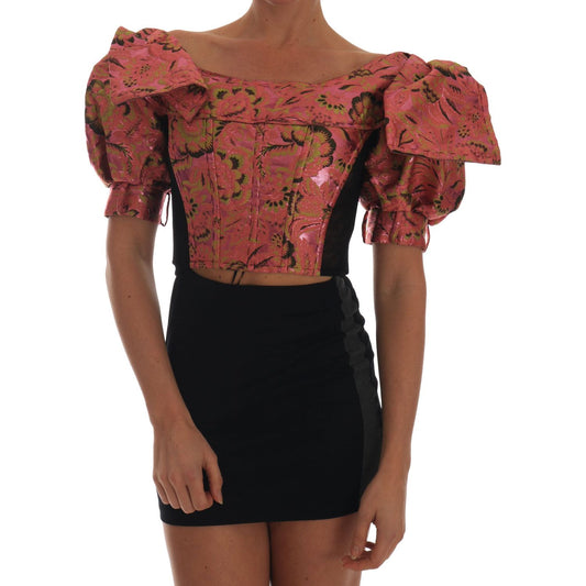 Dolce & Gabbana Ethereal Puff Sleeve Cropped Top Dolce & Gabbana