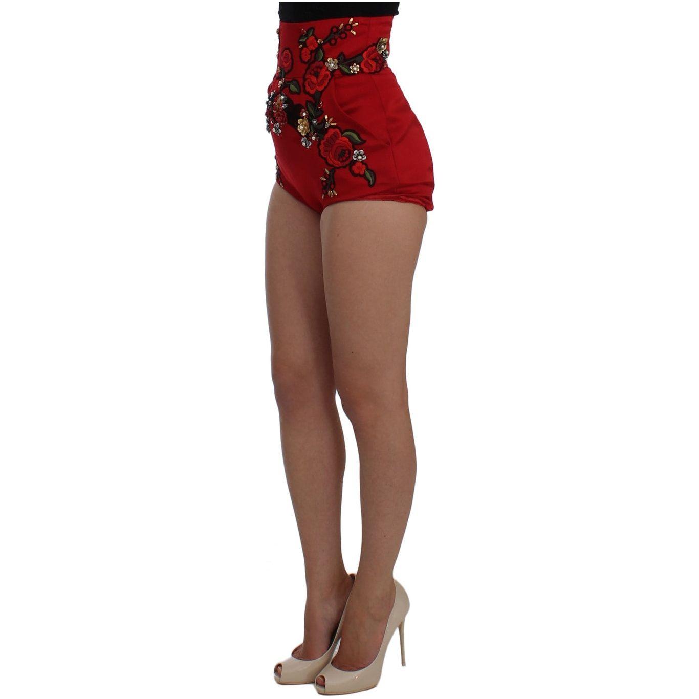 Dolce & Gabbana Enchanted Sicily Crystal-Embellished Silk Shorts Dolce & Gabbana