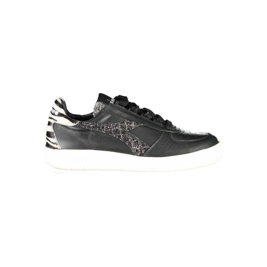 Diadora Black Leather Women Sneaker 1728,67403481248,Athletic - Sneakers - Shoes,Black,Diadora,EU35.5/US5.5,EU36.5/US6.5,New with tags,Shoes,Sneakers - Shoes,Sneakers - Women - Shoes,Women,Women - Shoes