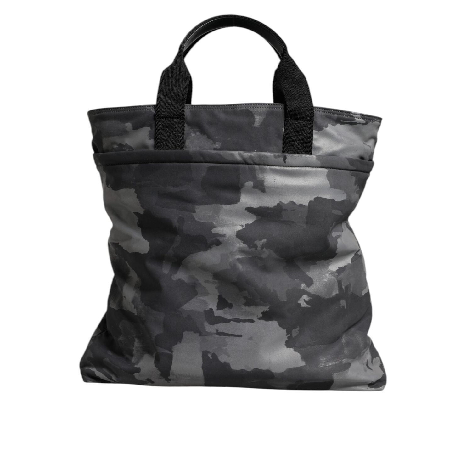 Dolce & Gabbana Black Camouflage Shoulder Strap Logo Plaque Bag