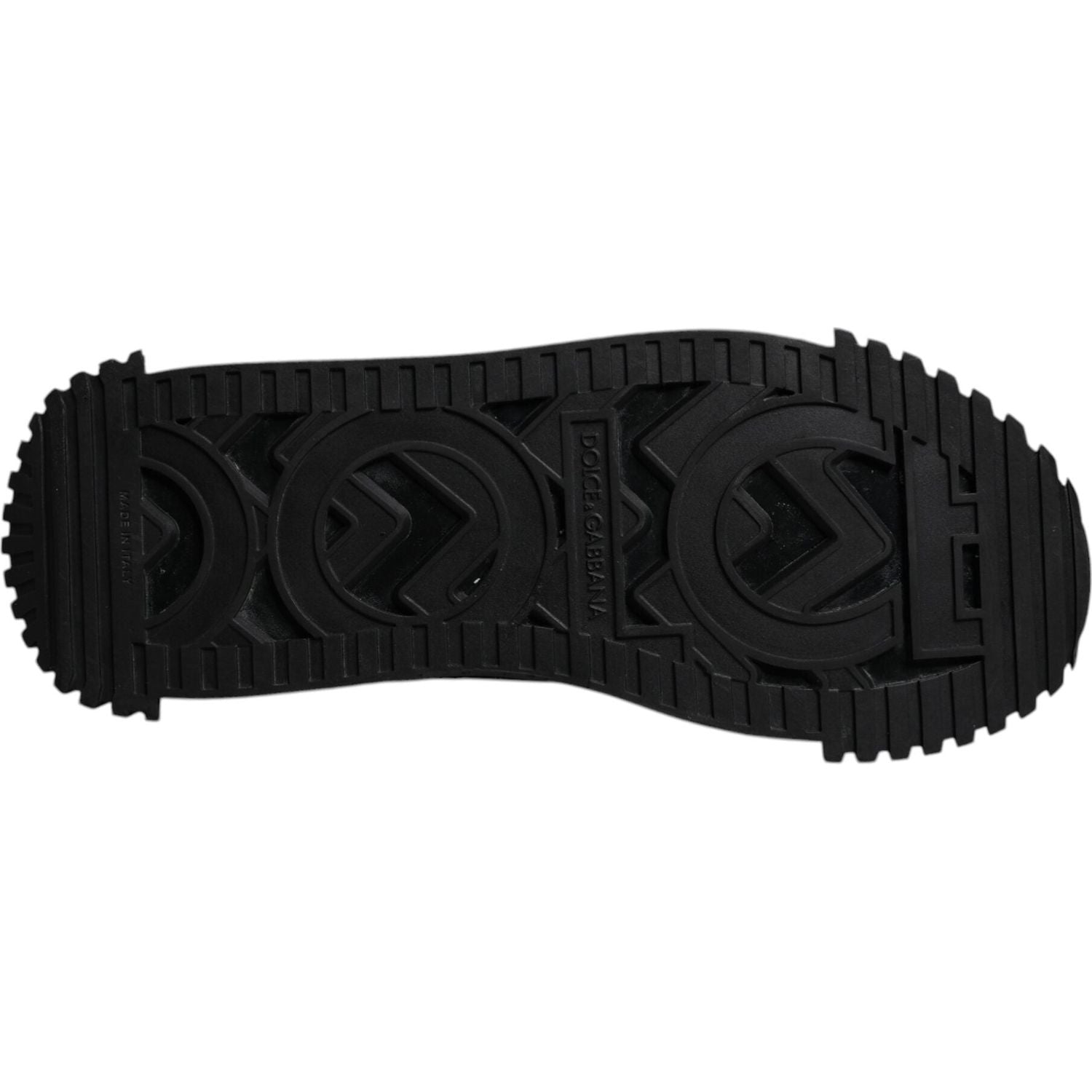 Dolce & Gabbana Black Logo Lace Up Low Top NS1 Sneakers Shoes