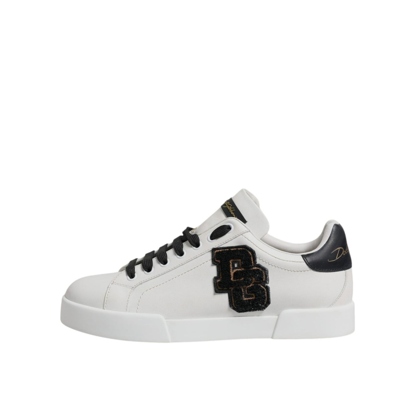 Dolce & Gabbana White Leather DG Logo Low Top Sneakers Shoes