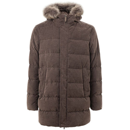 Herno Brown Cotton Bomber 1728,67397976224,Bombers - Jackets & Coats - Clothing,Brown,Clothing,Herno,IT50 | L,Jackets & Coats - Clothing,Jackets - Men - Clothing,Men,Men - Clothing,New with tags