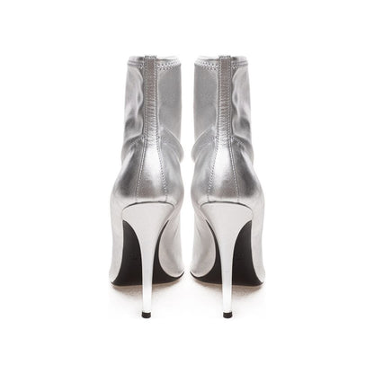 Giuseppe Zanotti Gray Leather Ankle Boots