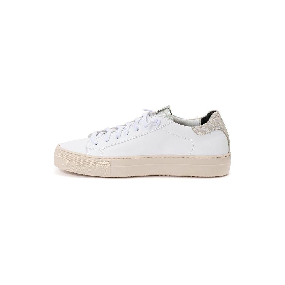 P448 White Leather Low Top Sneakers