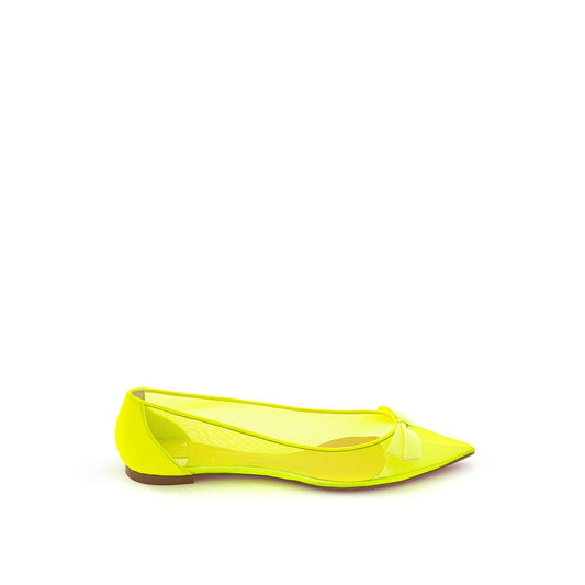 Christian Louboutin Yellow Mesh Ballet Flats
