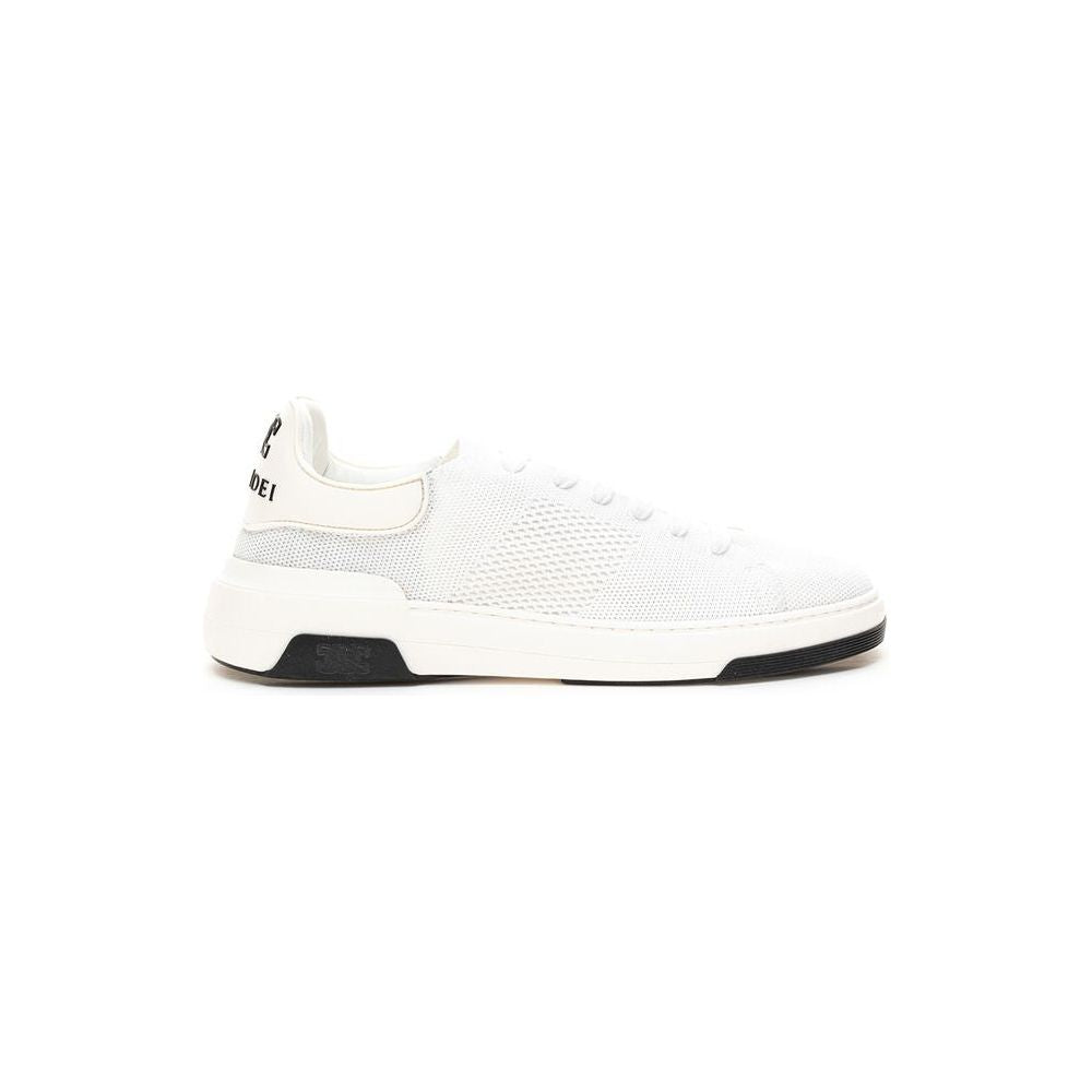 Casadei White Leather Athletic Sneakers