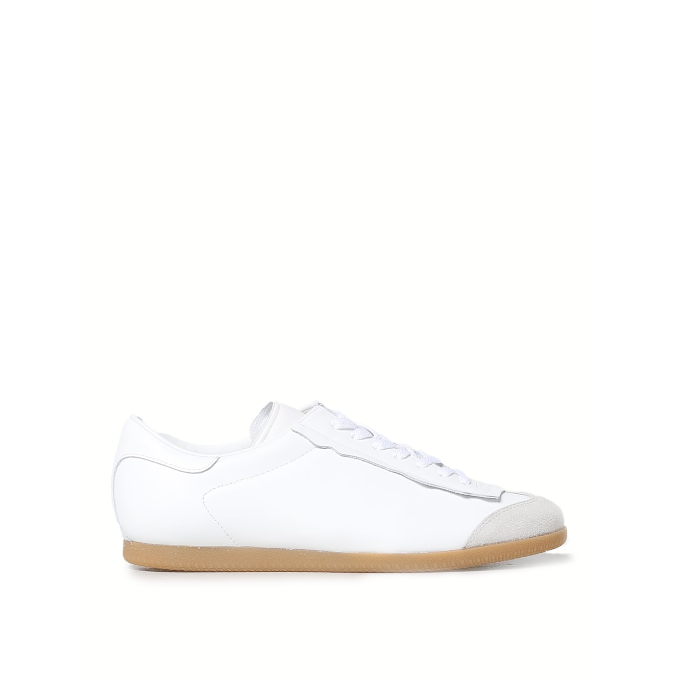 Maison Margiela Low Featherlight Leather And Suede Sneakers