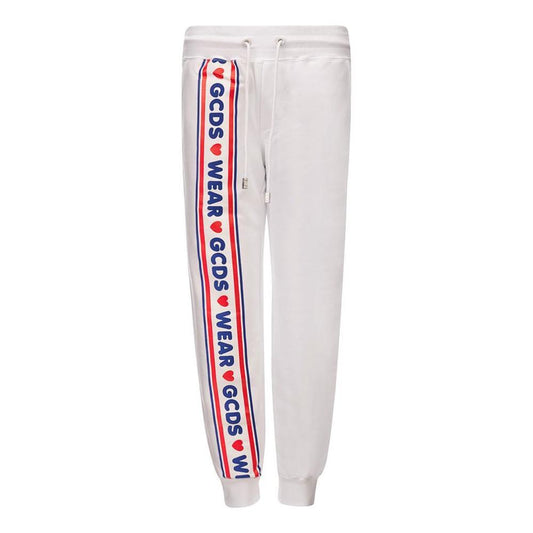 GCDS White Cotton Joggers (Workout Pants)