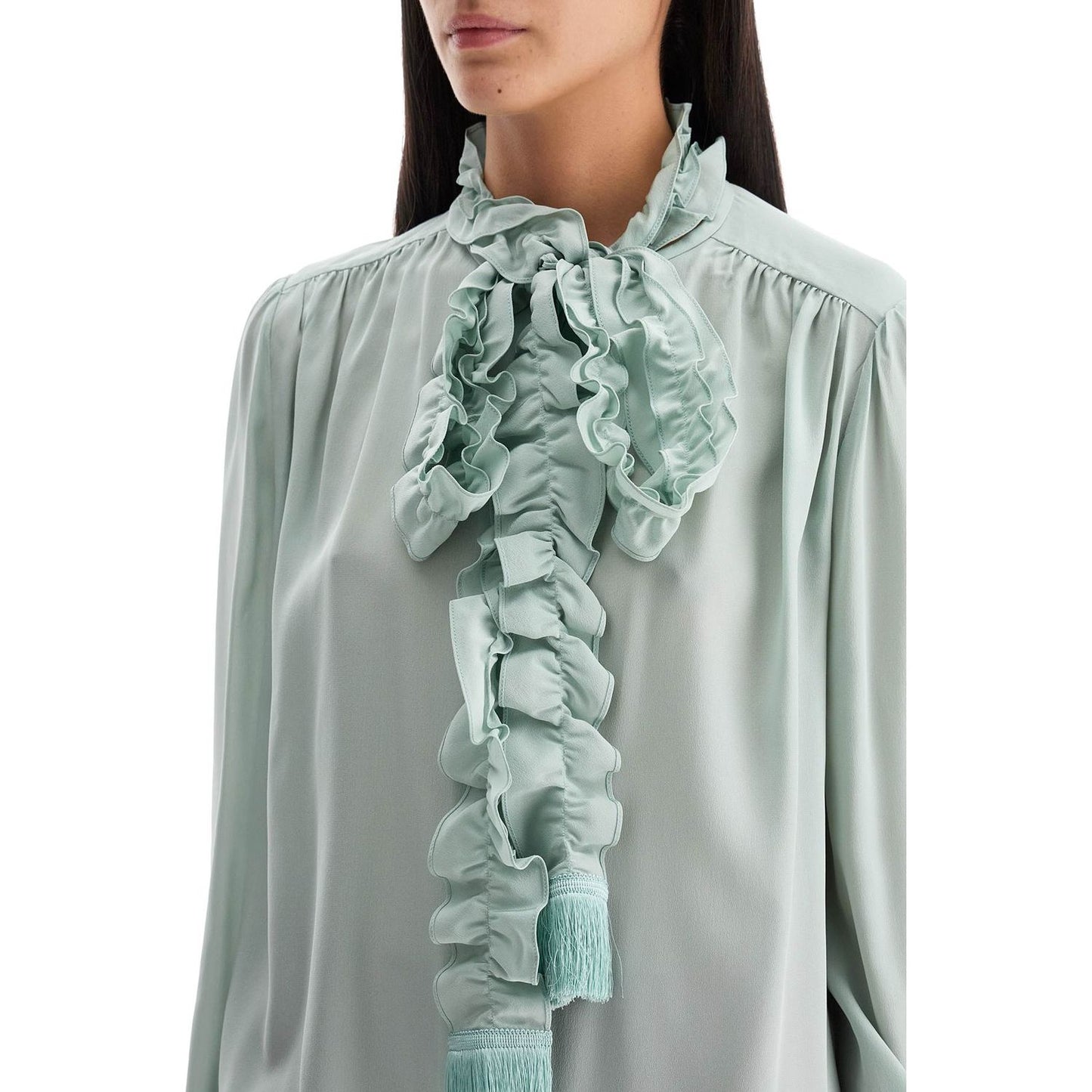 Valentino Garavani silk blouse with bow detail Topwear Valentino Garavani