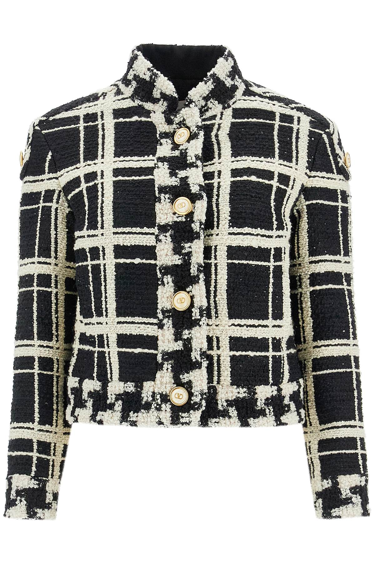 Valentino Garavani macro check tweed jacket Jackets Valentino Garavani