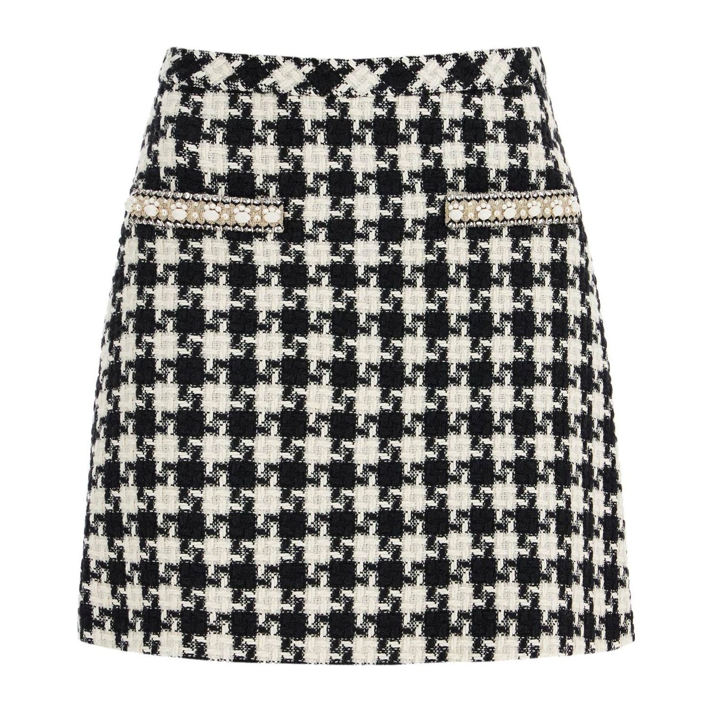 Valentino Garavani embroidered damier light tweed Skirts Valentino Garavani