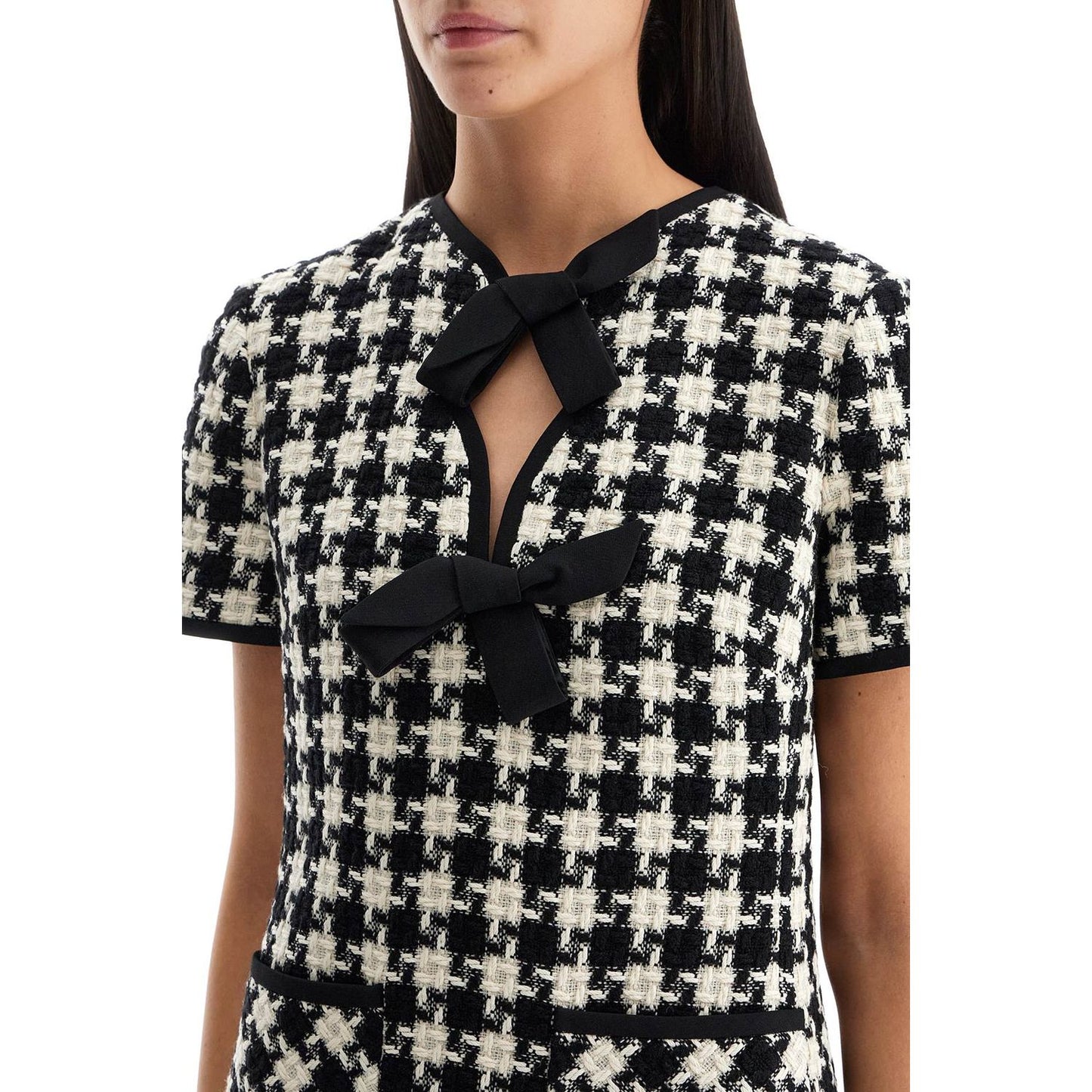 Valentino Garavani mini dress in damier light tweed Dresses Valentino Garavani