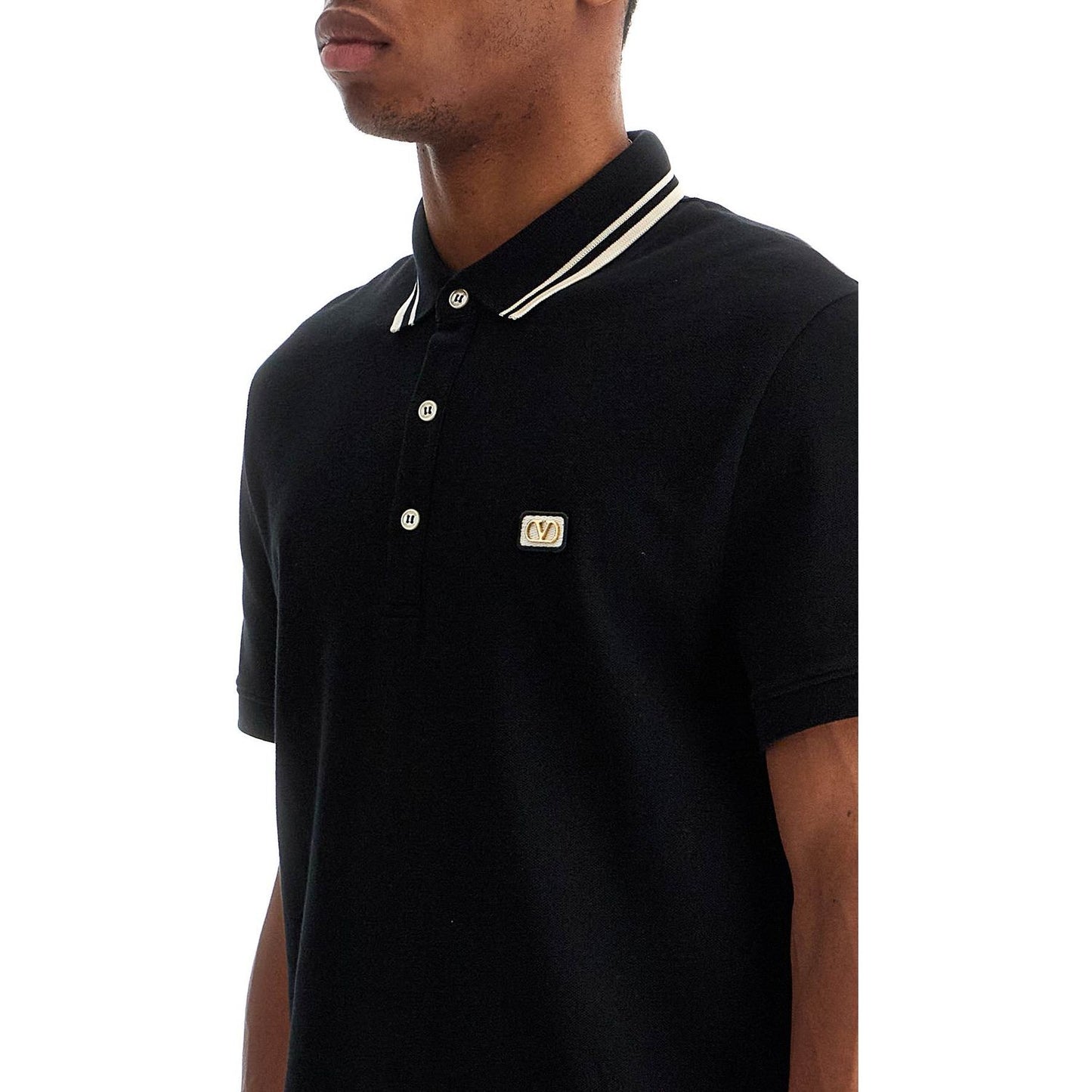 Valentino Garavani regular fit polo shirt with vlogo patch Topwear Valentino Garavani