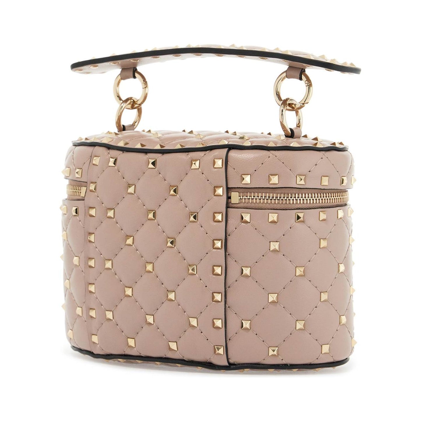 Valentino Garavani cylindrical vanity bag in powder leather with diamond pattern Handbag Valentino Garavani