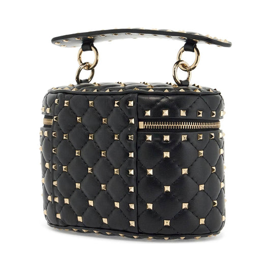 Valentino Garavani black quilted leather cylindrical vanity bag with chain Handbag Valentino Garavani