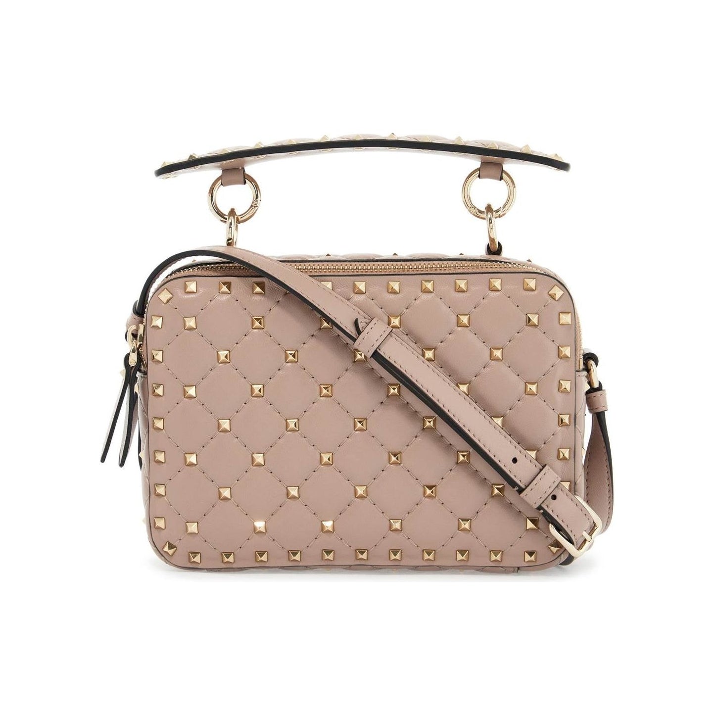 Valentino Garavani quilted poudré shoulder bag with golden studs Handbag Valentino Garavani