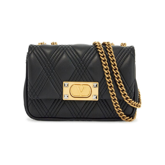 Valentino Garavani small black quilted shoulder bag with gold chain Handbag Valentino Garavani