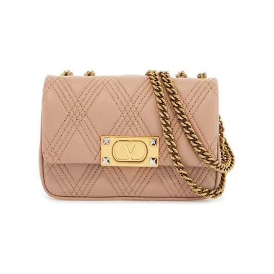 Valentino Garavani small shoulder bag in cinnamon pink with diamond pattern Handbag Valentino Garavani