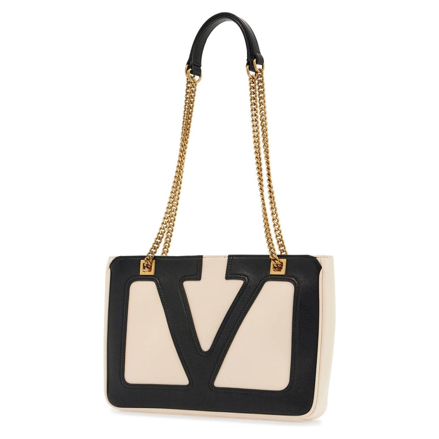 Valentino Garavani small bicolor tote with mixed handles Shopper Valentino Garavani