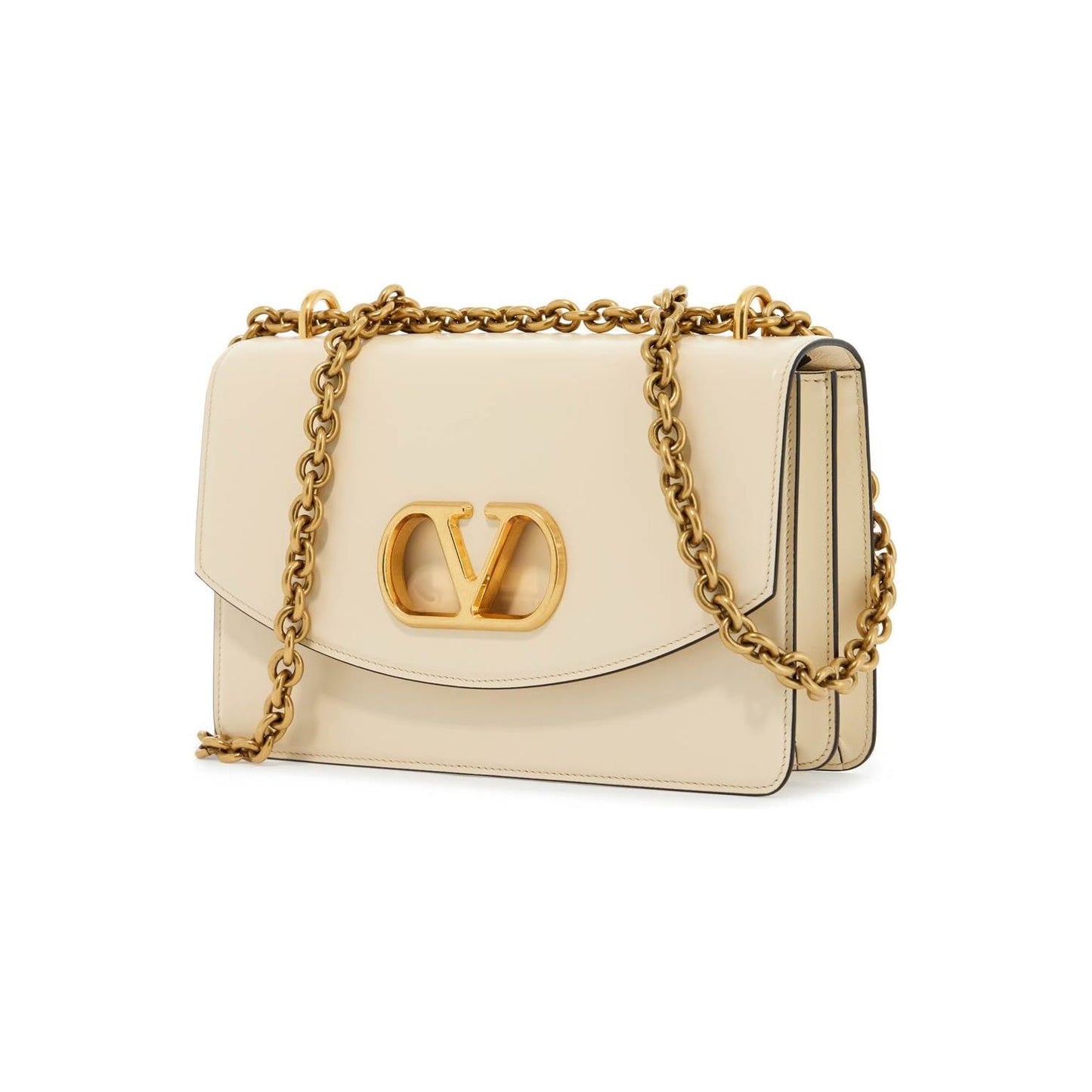 Valentino Garavani borsa a spalla in pelle butter white con tracolla catena Handbag Valentino Garavani