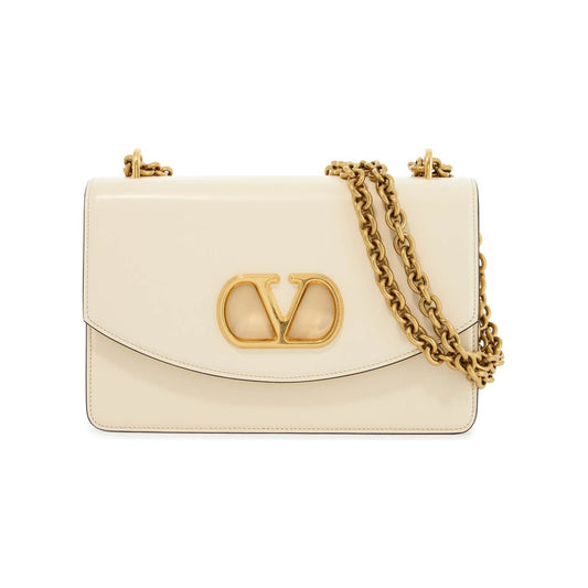 Valentino Garavani borsa a spalla in pelle butter white con tracolla catena Handbag Valentino Garavani