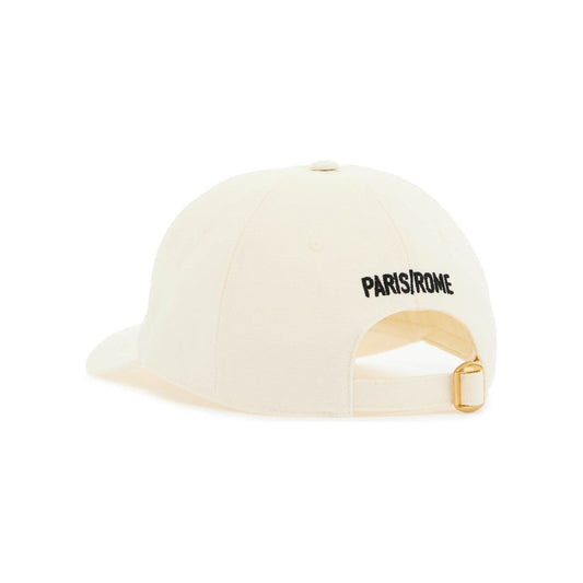 Valentino Garavani ivory cotton baseball cap with adjustable embroidered logo Scarves Hats & Gloves Valentino Garavani