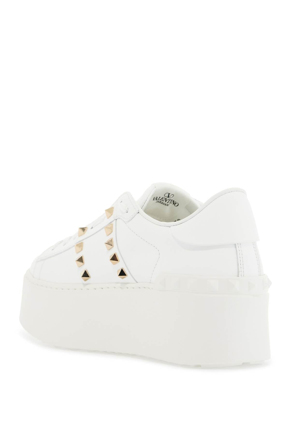 Valentino Garavani white rockstud elegant sneakers with golden studs Sneakers Valentino Garavani