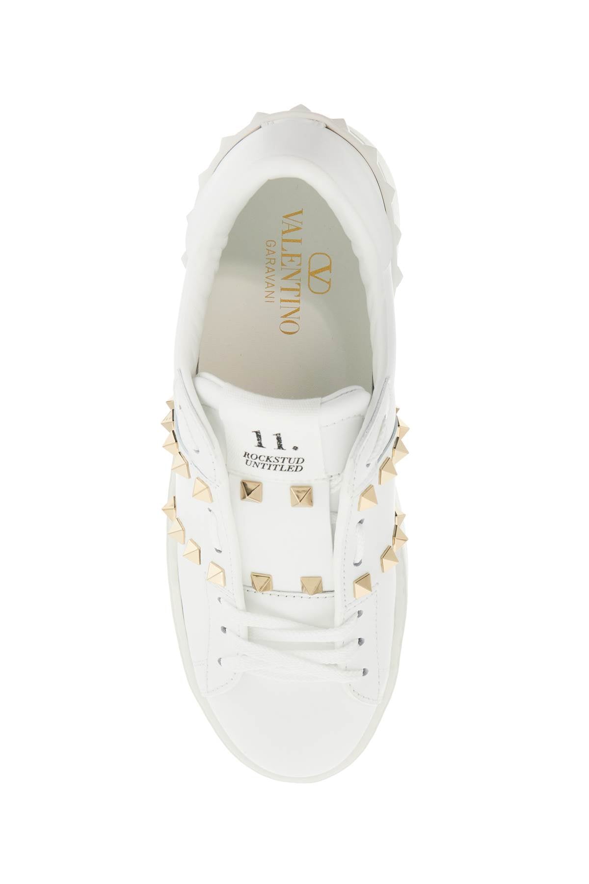 Valentino Garavani white rockstud elegant sneakers with golden studs Sneakers Valentino Garavani