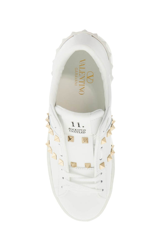 Valentino Garavani white rockstud elegant sneakers with golden studs Sneakers Valentino Garavani