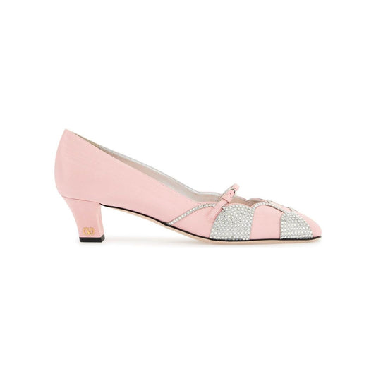 Valentino Garavani pink satin pumps with rhinestones Pumps Valentino Garavani