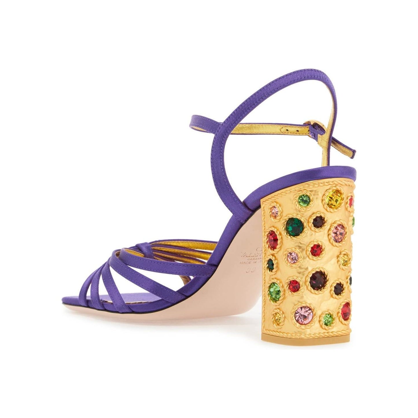 Valentino Garavani satin sandals with crystal embellishments - Sandals Valentino Garavani