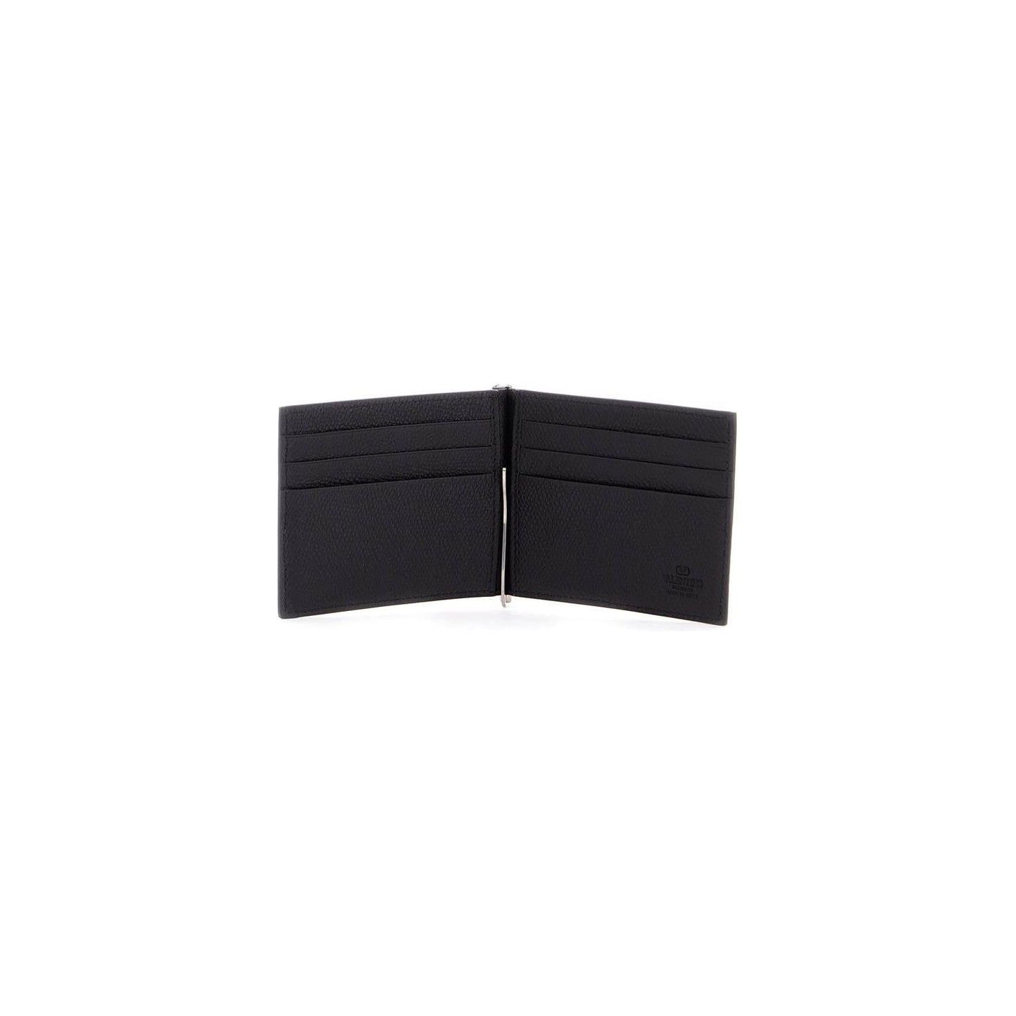 Valentino Garavani portafoglio uomo bifold pelle nera con fessure carte Small Leather Goods Valentino Garavani