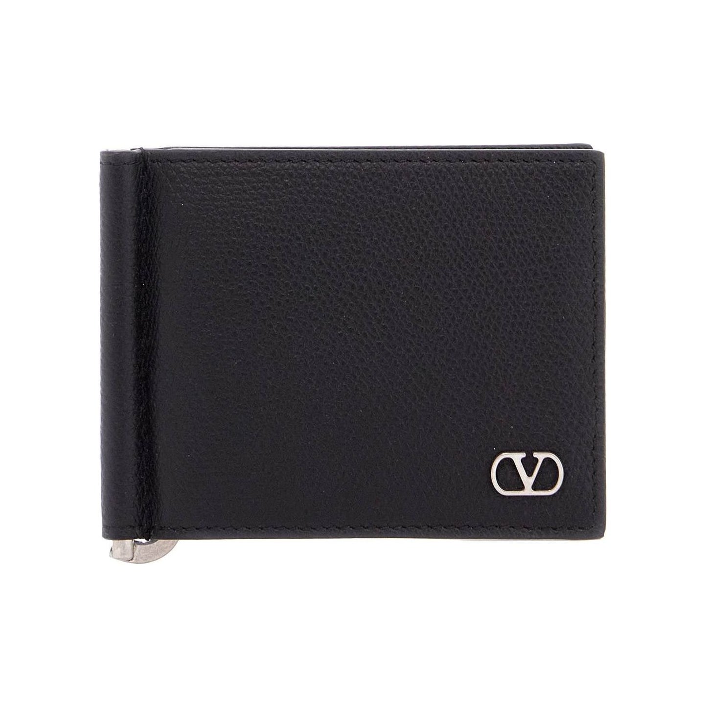 Valentino Garavani portafoglio uomo bifold pelle nera con fessure carte Small Leather Goods Valentino Garavani