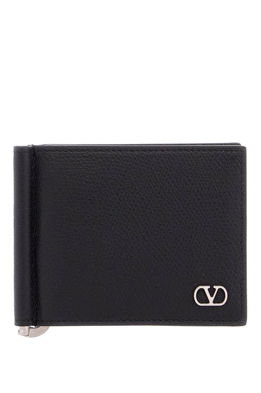 Valentino Garavani portafoglio uomo bifold pelle nera con fessure carte Small Leather Goods Valentino Garavani