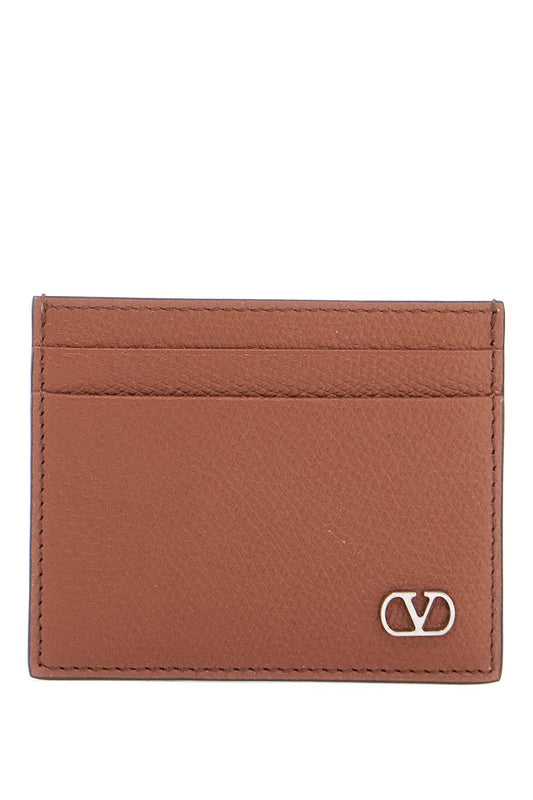 Valentino Garavani porta carte di credito compatto in pelle marrone Small Leather Goods Valentino Garavani