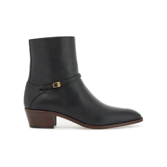 Valentino Garavani leather pat ankle boots