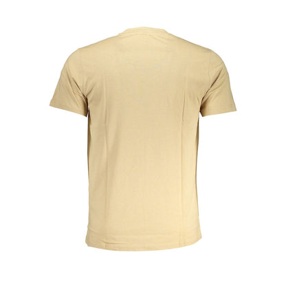 Cavalli Class Beige Cotton Men T-Shirt
