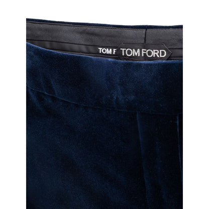 Tom Ford Blue Cotton Midi Skirt