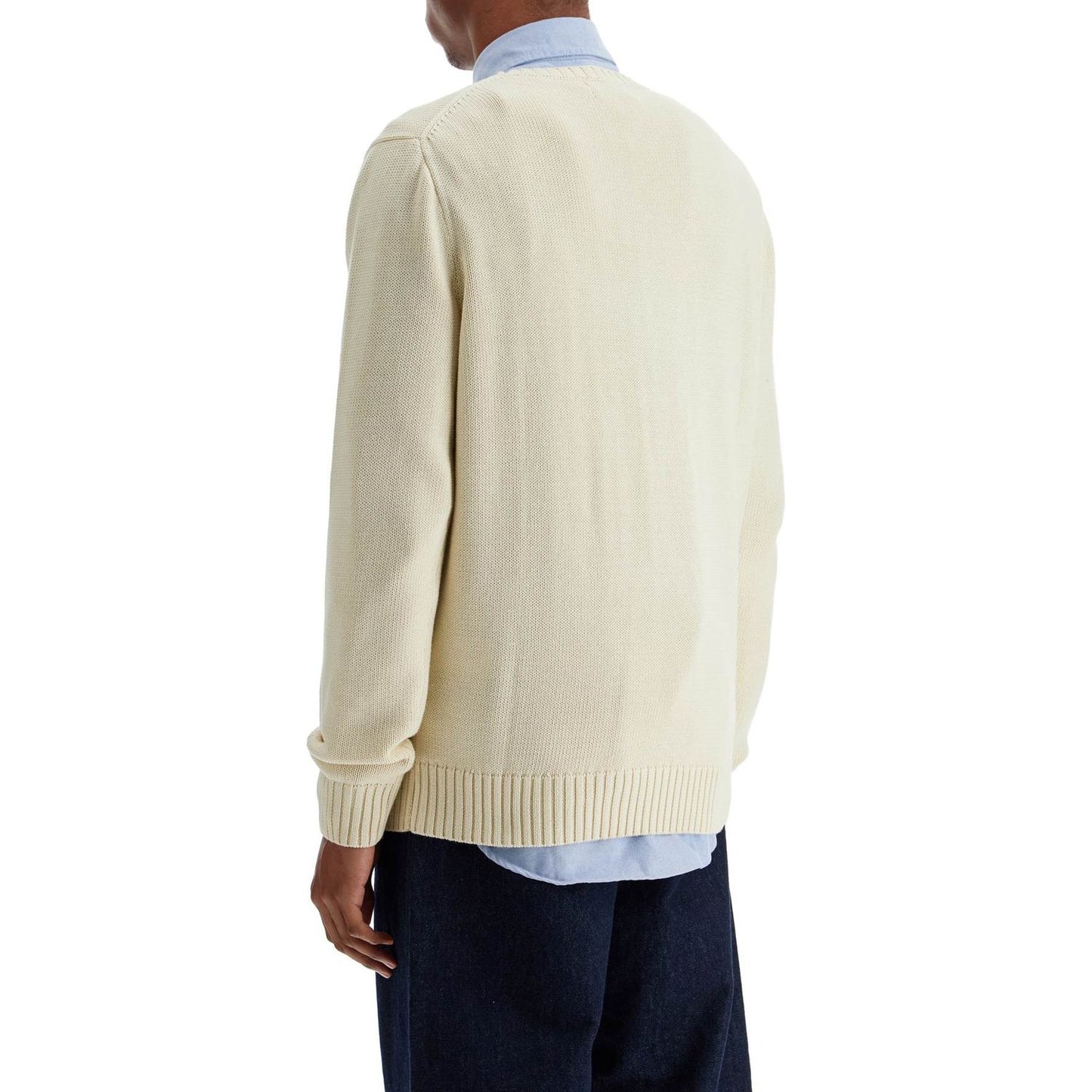 Polo Ralph Lauren cream cotton sweater with embroidered logo Knitwear Polo Ralph Lauren